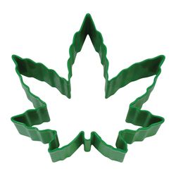 R&M International Marijuana Leaf 4 in. W X 4 in. L Cookie Cutter Green 1 pc