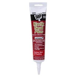 DAP Kwik Seal Plus White Siliconized Latex Kitchen and Bath Caulk 5.5 oz