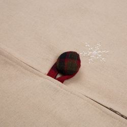 Glitzhome Multicolored Dachshund Christmas Tree Skirt 0.25 in.