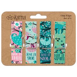 Karma Multicolored Wood Bag Clips