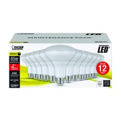 Feit BR30 E26 (Medium) LED Bulb Soft White 65 Watt Equivalence 12 pk