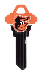 HILLMAN MLB Baltimore Orioles House/Office Key Blank 68 Single For Schlage Locks Orange