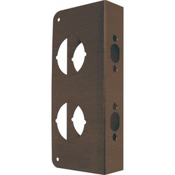 Prime-Line 9 in. H X 3.875 in. L Antique Brass Brass Lock and Door Reinforcer