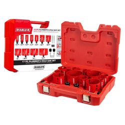Diablo Bi-Metal Plumbers Set Hole Saw Set Arbor Included