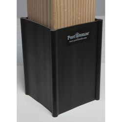 Post Shields Inc. 6 in. H X 4 in. W X 4 in. L PVC Coated Brown PVC Fence Post Protection