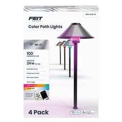 Feit Plug In/Remote 6 W LED Smart-Enabled Pathway Light 4 pk