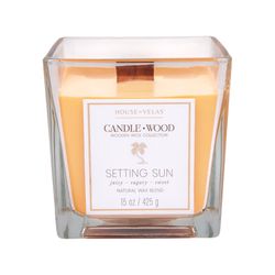 House of Velas Candlewood Light Orange Setting Sun Scent Candle 15 oz