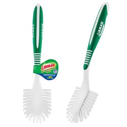 Libman 2.4 in. W Hard Bristle 8 in. Plastic/Rubber Handle Kitchen Brush