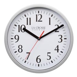 La Crosse Technology 7 in. L X 7 in. W Indoor Analog Wall Clock Glass/Plastic Silver