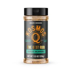 Kosmos Q The Best Rub Garlic Jalapeno BBQ Rub 11.5 oz