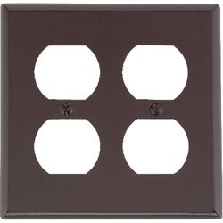 Leviton Brown 2 gang Plastic Duplex Wall Plate 1 pk