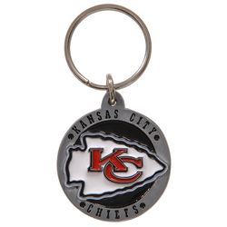 HILLMAN NFL Tempered Steel Multicolored Split Ring Keychain