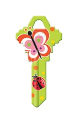 Hy-Ko Ladybug House/Office Key Blank Single For Schlage Locks Multicolored