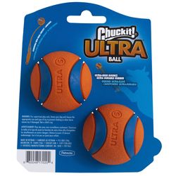 Chuckit! For Dog Blue/Orange Rubber Fetch Ball Dog Toy Small 2 pk