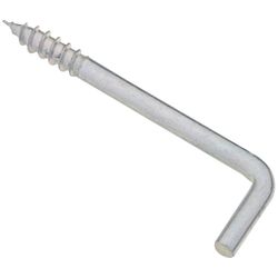 National Hardware Medium Zinc-Plated Silver Steel 2-5/8 in. L Square Bend Hook 1 pk
