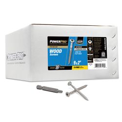 Power Pro No. 9 Ga. X 2 in. L Stainless Steel Star Flat Head Deck Screws