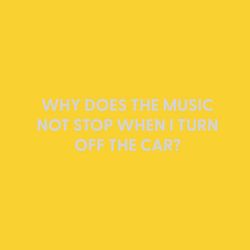 Chive Why Does the Music Not Stop When I Turn Off the Car? Blank Greeting Card