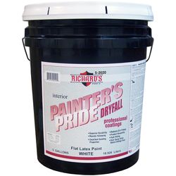 Richard's Paint Painter's Pride Flat White Water-Based Quick Dry Paint Interior 5 gal