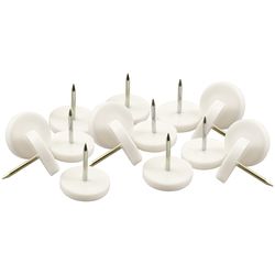 Softtouch White 7/8 in. Nail-On Plastic Chair Glide 16 pk