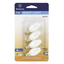 Westinghouse 7 W C7 Specialty Incandescent Bulb E12 (Candelabra) White 4 pk