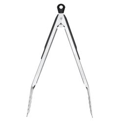 OXO Good Grips Silver/Black Stainless Steel Tongs