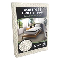 Nevlers Foam Mattress Gripper Pad White Rectangle 36 in. W X 72 in. L 1 pk