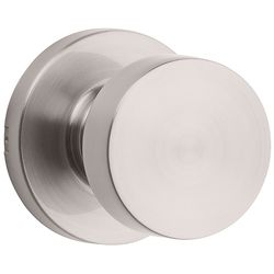 Kwikset Signature Series Pismo Knob x Round Rose Satin Nickel Passage Lockset
