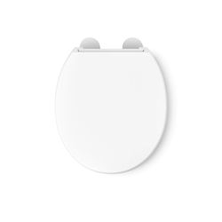 Kohler Hyten Slow Close Round White Plastic Toilet Seat
