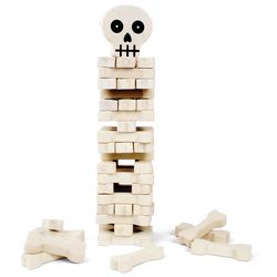 Kikkerland Bones Stacking Game Natural