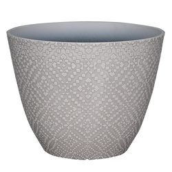 L&G Solutions 15 in. D Polyresin Dylan Planter Cream