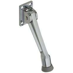 National Hardware Zinc w/Rubber Tip Chrome Silver Door Stop Mounts to door .75 in.
