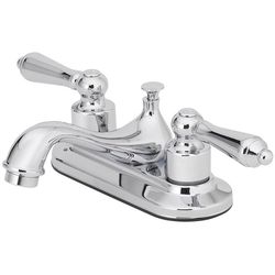 Oakbrook Collection Chrome Traditional Two-Handle Bathroom Sink Faucet 4 in.