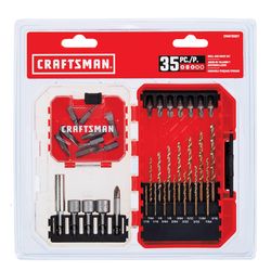 CRAFTSMAN Assorted Drill and Driver Bit Set Steel 35 pc