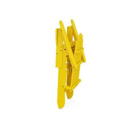 POLYWOOD Ivy Terrace Yellow HDPE Frame Adirondack Foldable Chair