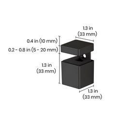 Dolle Bloc 2.5 in. H X 1.3 in. W X 1.3 in. D Black Metal Shelf Clips