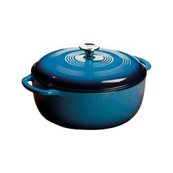 Lodge Cast Iron Dutch Oven 11.87 in. 7.5 qt Blue