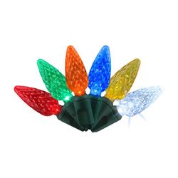 Celebrations Platinum LED C6 Multicolored 50 ct String Christmas Lights 25 ft.