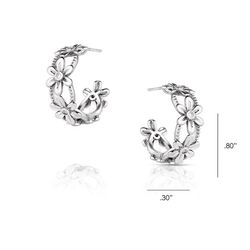 Montana Silversmiths Women's Crazy Daisies Silver Earrings Water Resistant