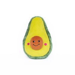 ZippyPaws NomNomz For Dog Green/Yellow Plush Avocado Dog Toy 1 pk