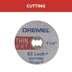 Dremel EZ Lock 1-1/2 in. D X 1/8 in. X .02 in. thick Aluminum Oxide Metal Cut-Off Wheel 5 pc