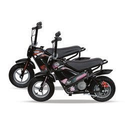 Mega Moto  Moto  Unisex  6.5 in. Dia. Electric Mini Bike  Black 
