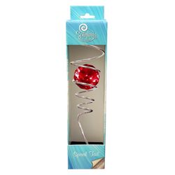 Spinfinity Designs Multi-color Stainless Steel 11 in. Silver Red Tail Outdoor Spinner