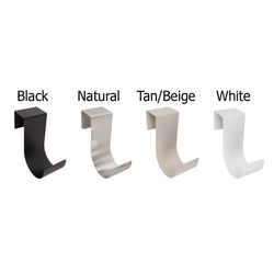 MIDE Products 10 in. L Powder Coated White Aluminum Long Slip-On Hook 25 lb. cap. 2 pk