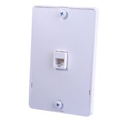 Monster Just Hook It Up White 1 gang Plastic Telephone Wall Plate 1 pk