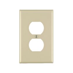 Leviton Ivory 1 gang Plastic Duplex Wall Plate 1 pk