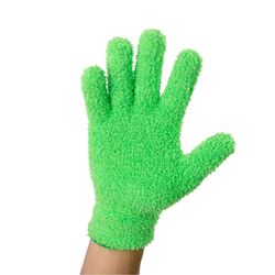 Mossify One Size Fits All Microfiber Leaf Shining Green Gardening Gloves