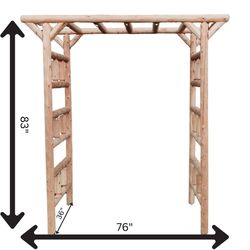 Lakeland Mills 83 in. H Natural Wood Arbor