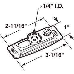 Prime-Line 1-1/6 in. L Brass-Plated Steel Bracket 1 pk