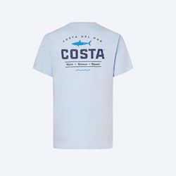 Costa M Short Sleeve Men's Crew Neck Light Blue Topwater Tee Shirt