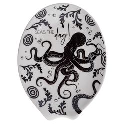 Karma Boho Black/White Ceramic Spoon Rest